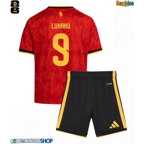 Maglie da calcio Belgio Romelu Lukaku #9 Prima Maglia Bambino Mondiali 2026  Manica Corta + Pantaloni corti)